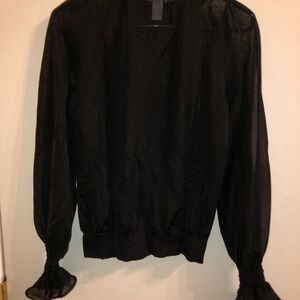 H&M Black Textured Sweater